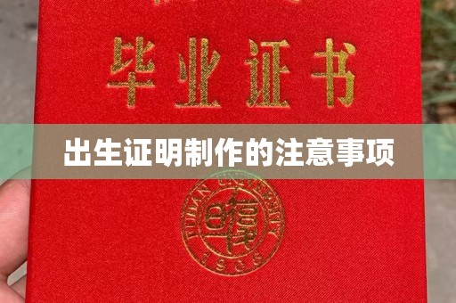 颍东出生证明制作的注意事项