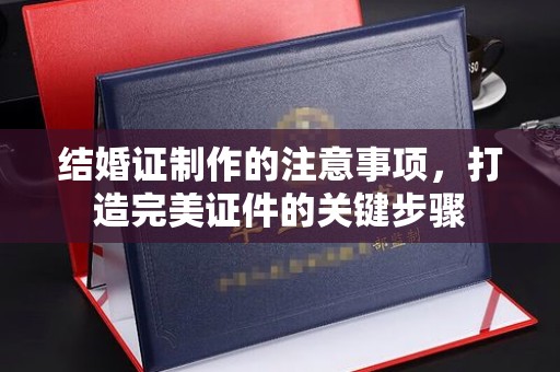 颍东结婚证制作的注意事项，打造完美证件的关键步骤