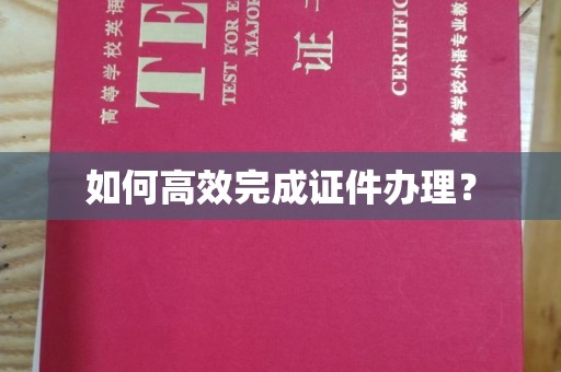 颍东如何高效完成证件办理？