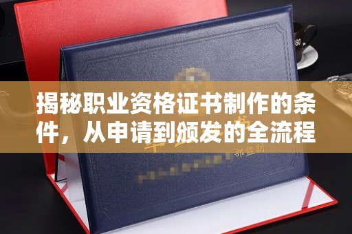颍东揭秘职业资格证书制作的条件，从申请到颁发的全流程解析