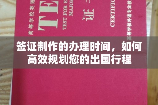 颍东签证制作的办理时间，如何高效规划您的出国行程