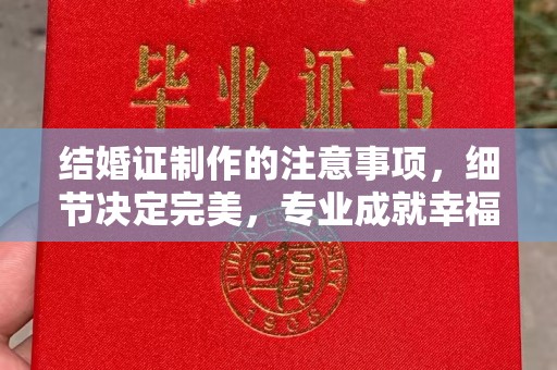 颍东结婚证制作的注意事项，细节决定完美，专业成就幸福