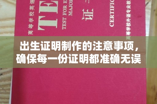 颍东出生证明制作的注意事项，确保每一份证明都准确无误